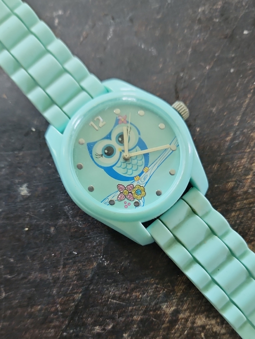 Mint Owl Silicone Wristwatch